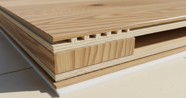 what is engineered hardwood flooring structure layers real wood veneer plywood core installation guide flooring example