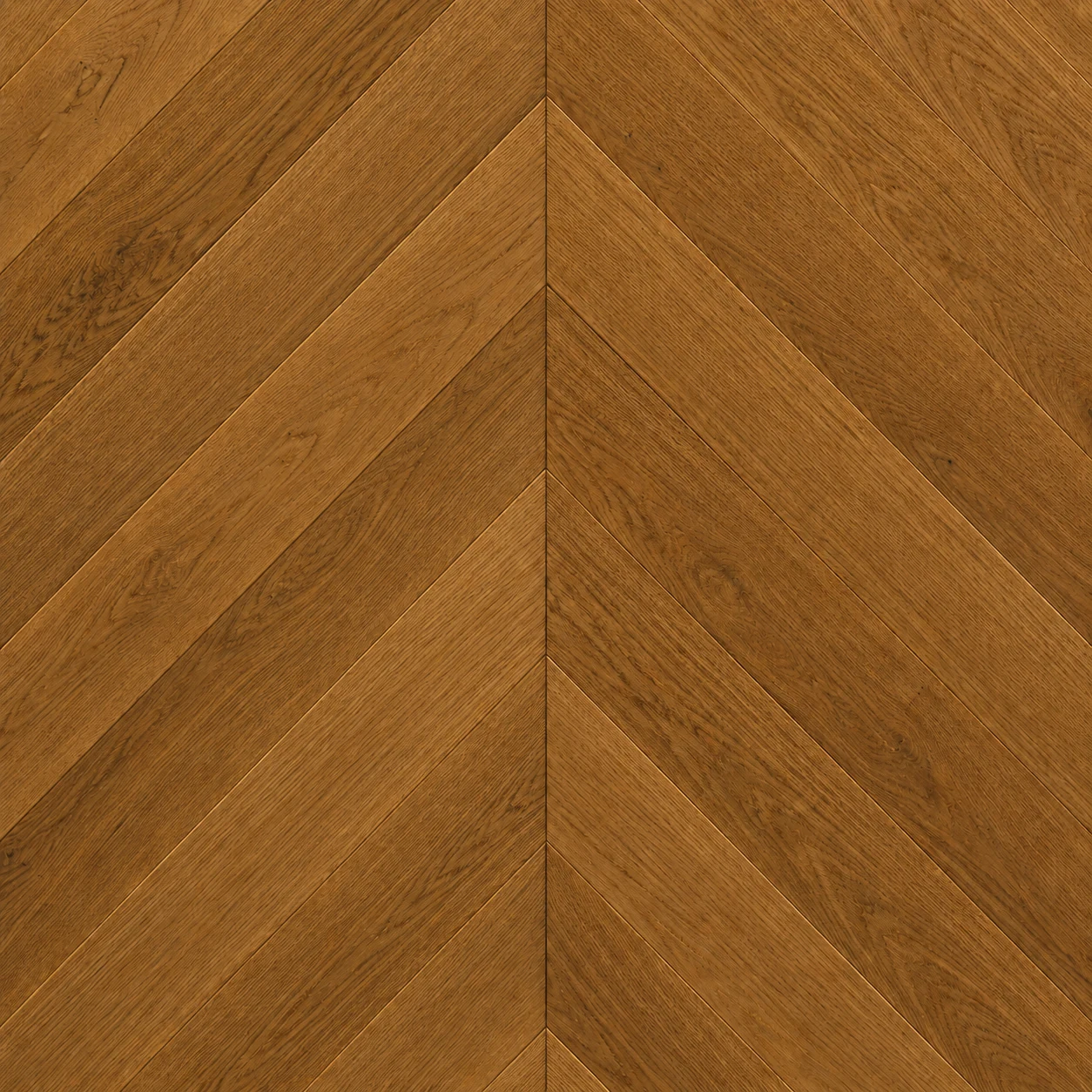 Custom oil mid-tone chevron hardwood flooring finish