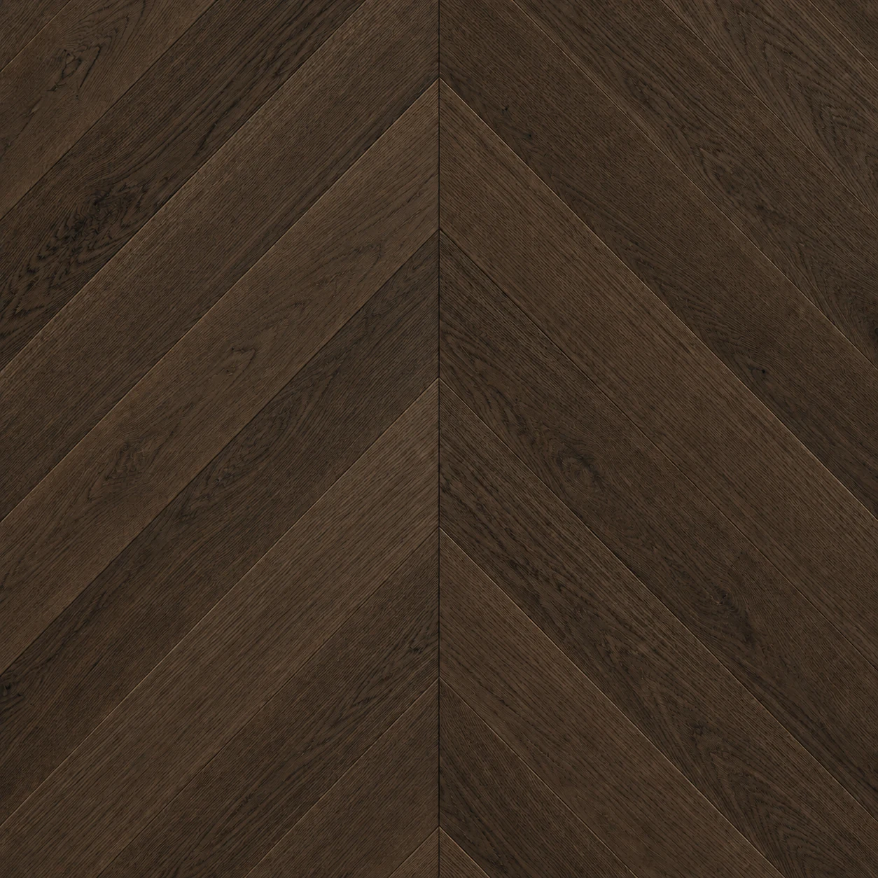 Smoked chevron hardwood flooring finish