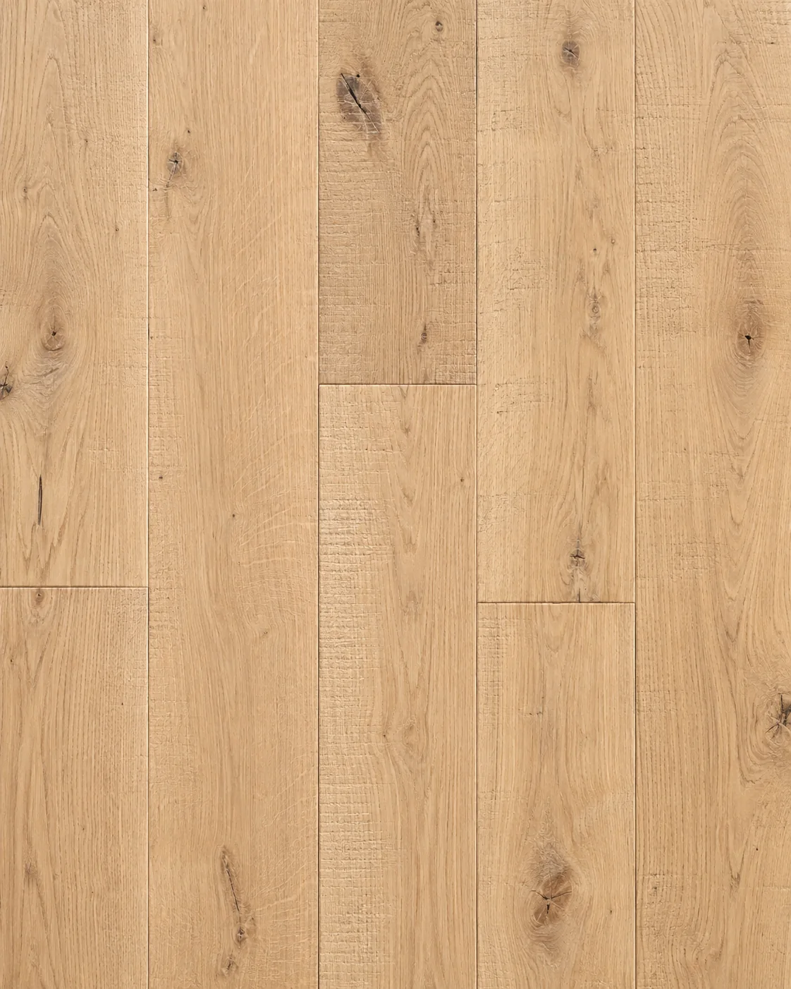Untreated natural hand-scraped hardwood flooring finish swatch