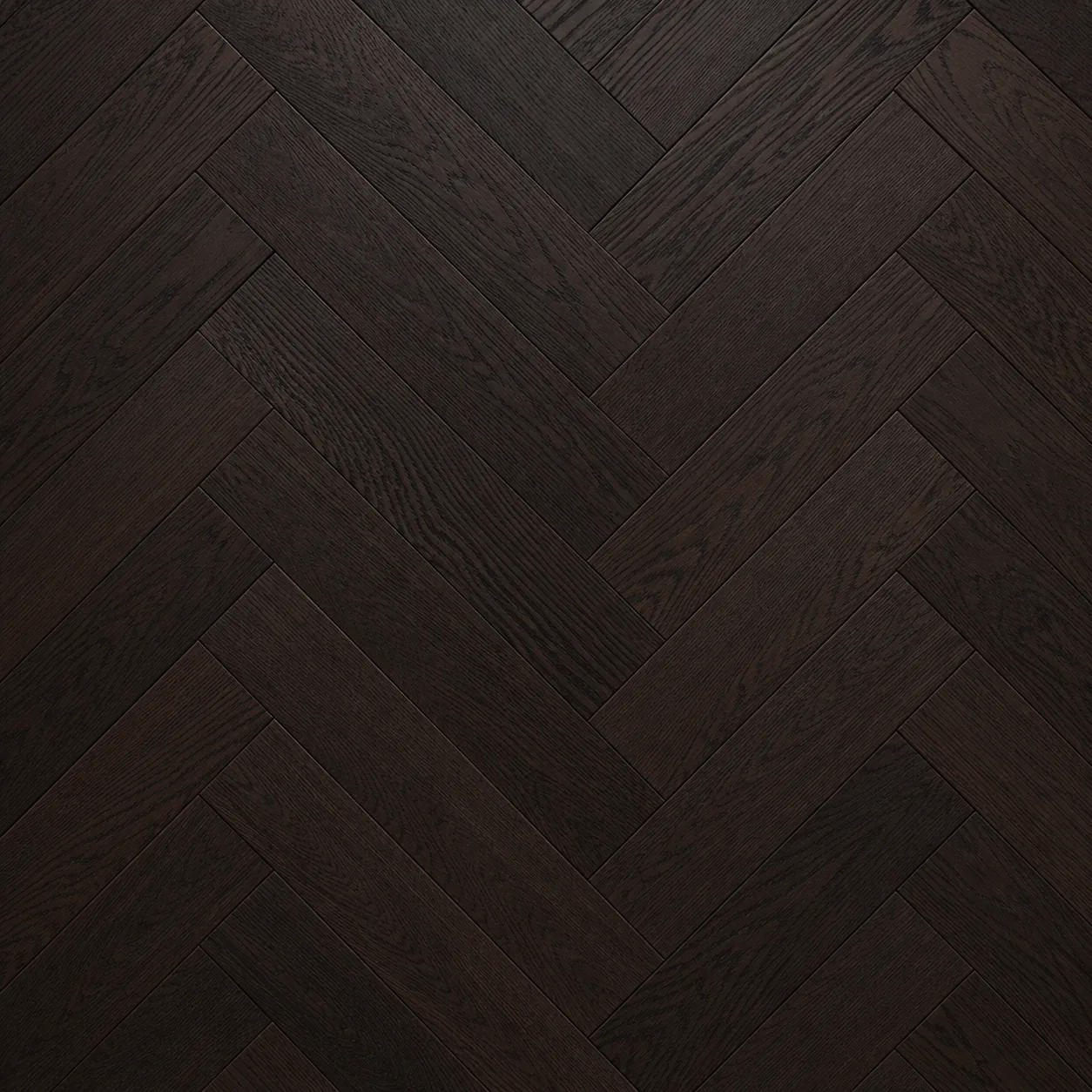 Espresso herringbone hardwood flooring finish swatch