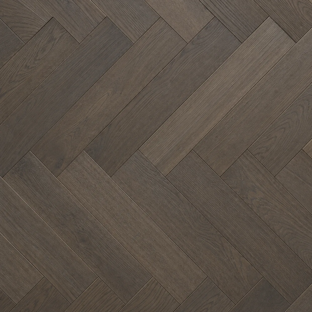 Smoked herringbone hardwood flooring finish swatch