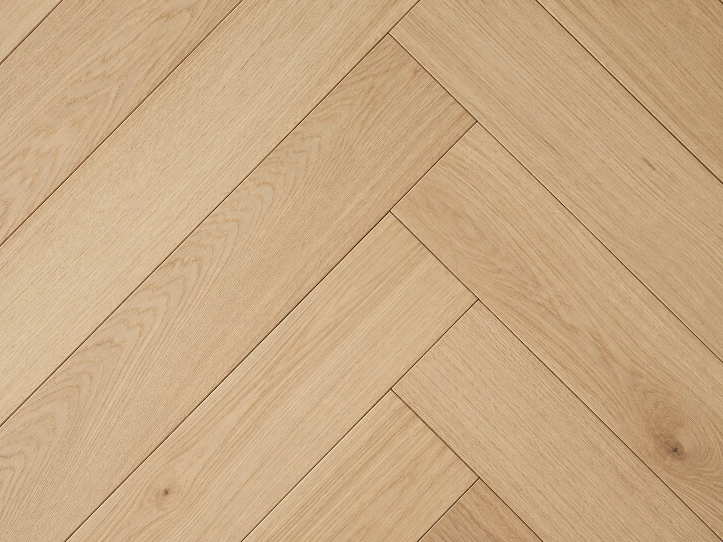 Untreated natural herringbone hardwood flooring finish swatch