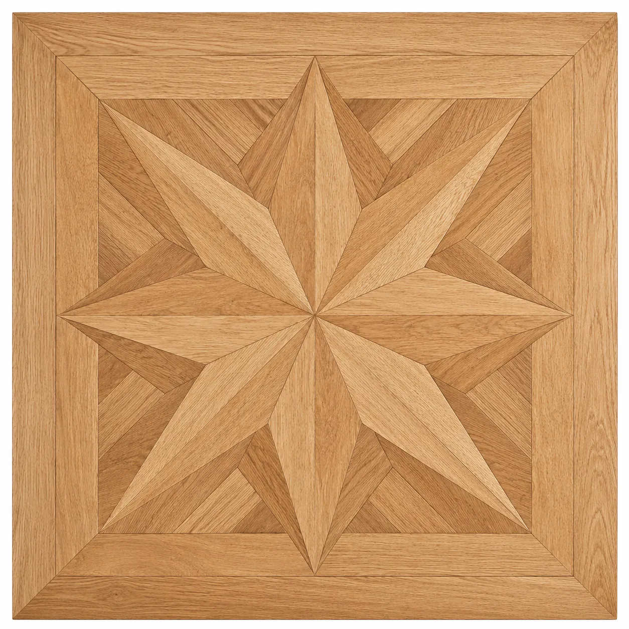 Chantilly star parquet oak pattern