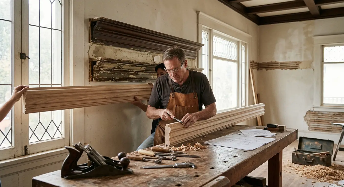 Matching the Past Using Custom Millwork to Replicate Historic Moulding in Van Nuys Homes